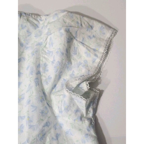 Cypress Size M Cotton Cottagecore Feminine Grannycore Ruffled Short Sleeve Gown - Picture 4 of 11